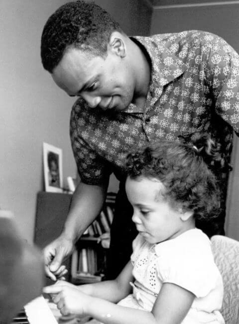 Young Jolie Jones Levine with her father Quincy Jones.